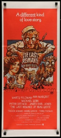 4r778 LAST REMAKE OF BEAU GESTE Aust daybill '77 art of Marty Feldman & Ann-Margret, by Struzan!