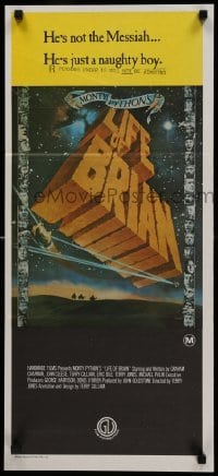 4r784 LIFE OF BRIAN Aust daybill '79 Monty Python, Graham Chapman in the title role!