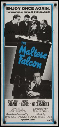 4r798 MALTESE FALCON Aust daybill R80s Humphrey Bogart, Peter Lorre, directed by John Huston!