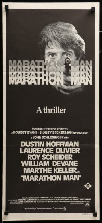 4r801 MARATHON MAN Aust daybill '77 cool image of Dustin Hoffman, John Schlesinger classic!