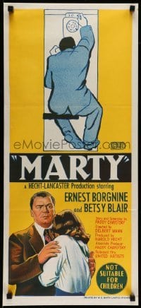 4r803 MARTY Aust daybill '55 directed by Delbert Mann, Ernest Borgnine, Paddy Chayefsky