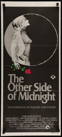 4r828 OTHER SIDE OF MIDNIGHT Aust daybill '77 Sidney Sheldon, Marie-France Pisier, cool sexy art!