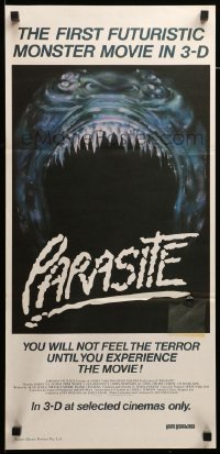 4r835 PARASITE Aust daybill '82 Demi Moore, the first futuristic monster movie in 3-D!