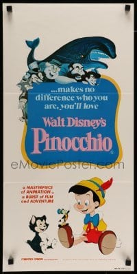 4r840 PINOCCHIO Aust daybill R82 Disney classic cartoon about a wooden boy who wants to be real!