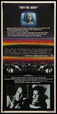 4r846 POLTERGEIST Aust daybill '82 Tobe Hooper horror classic, they're here, Heather O'Rourke!