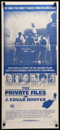 4r850 PRIVATE FILES OF J. EDGAR HOOVER Aust daybill '77 Broderick Crawford in the title role!