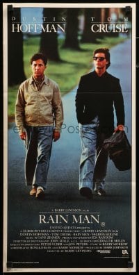 4r854 RAIN MAN Aust daybill '88 Tom Cruise & autistic Dustin Hoffman, directed by Barry Levinson!