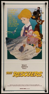 4r859 RESCUERS Aust daybill R80s Disney mouse mystery cartoon from the depths of Devil's Bayou!