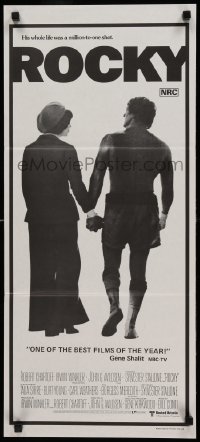 4r865 ROCKY Aust daybill '77 Sylvester Stallone with Talia Shire, boxing classic!