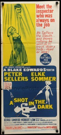 4r887 SHOT IN THE DARK Aust daybill '64 Blake Edwards, Peter Sellers, Sommer, Pink Panther!
