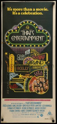 4r947 THAT'S ENTERTAINMENT Aust daybill '74 classic MGM Hollywood scenes, it's a celebration!