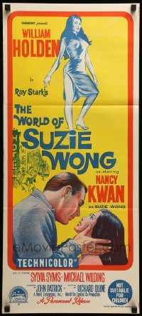 4r990 WORLD OF SUZIE WONG Aust daybill '60 William Holden was the first man that Kwan ever loved!