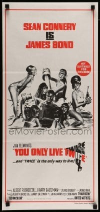 4r995 YOU ONLY LIVE TWICE Aust daybill R80s art of Sean Connery as James Bond w/sexy girls!