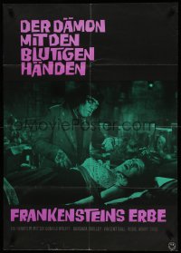 4r169 BLOOD OF THE VAMPIRE German R60s cool different Casaro art of monster dog & bound woman!