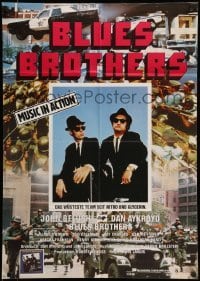4r171 BLUES BROTHERS German '80 completely different image of John Belushi & Dan Aykroyd!