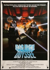 4r180 CONQUEST OF THE EARTH German '80 great image of wacky aliens terrorizing Hollywood!