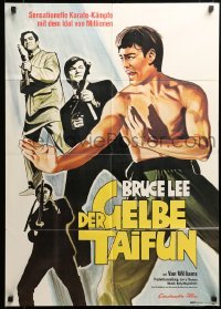 4r187 DER GELBE TAIFUN German '76 wonderful different art of Bruce Lee as Kato!