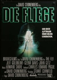 4r199 FLY German '86 David Cronenberg, Jeff Goldblum, cool sci-fi art by Mahon!