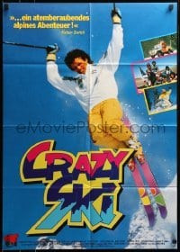 4r236 LEADING EDGE German '87 Michael Firth, great image of '80s skier, Crazy Ski!