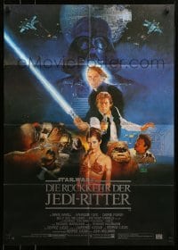 4r272 RETURN OF THE JEDI German '83 George Lucas classic, Mark Hamill, Harrison Ford, Sano art!