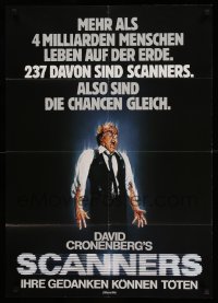 4r279 SCANNERS teaser German '81 Cronenberg, in 20 seconds your head explodes, sci-fi art by Joann!