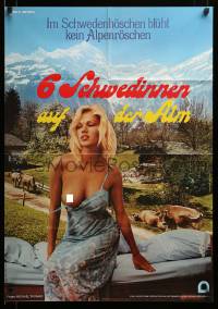 4r283 SECHS SCHWEDINNEN AUF DER ALM German '83 extremely sexy image of partially topless woman!