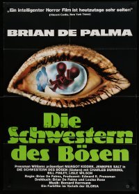 4r291 SISTERS German '77 Brian De Palma, Margot Kidder is a set of conjoined twins, different!