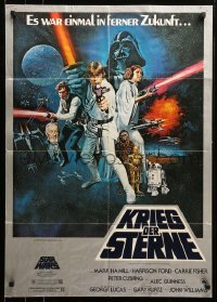 4r295 STAR WARS German '77 George Lucas sci-fi epic, art by Tom William Chantrell!