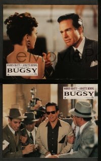 4r415 BUGSY 8 French LCs '92 Warren Beatty, Annette Bening, directed by Barry Levinson!