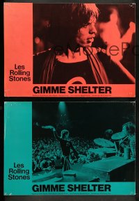 4r504 GIMME SHELTER 7 French LCs '71 Rolling Stones' Mick Jagger, Hell's Angels, rock & roll!