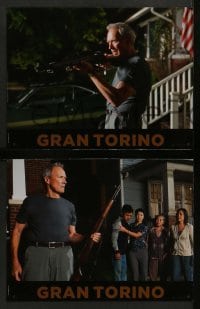 4r438 GRAN TORINO 8 French LCs '09 great images of cranky old man Clint Eastwood!