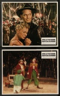 4r347 GREATEST SHOW ON EARTH 12 French LCs R70s Cecil B. DeMille circus classic, Charlton Heston!