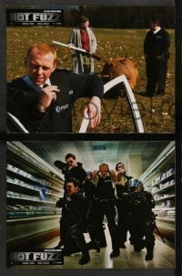 4r543 HOT FUZZ 6 French LCs '07 great completely different images of wacky Simon Pegg & Nick Frost!