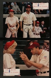 4r353 LEAGUE OF THEIR OWN 12 French LCs '92 Tom Hanks, Madonna, Geena Davis, women's baseball!