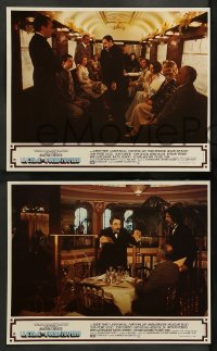 4r505 MURDER ON THE ORIENT EXPRESS 7 French LCs '74 Agatha Christie, Albert Finney as Poirot!