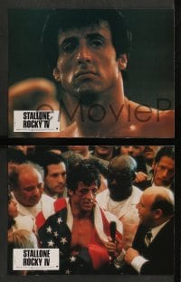 4r376 ROCKY IV 11 French LCs '85 great images of heavyweight champ Sylvester Stallone!