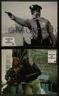 4r496 THEY LIVE 8 French LCs '89 Rowdy Roddy Piper, John Carpenter, he's all out of bubblegum!