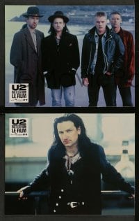 4r372 U2 RATTLE & HUM 12 French LCs '88 Irish rockers Bono, The Edge, Larry Mullen Jr!