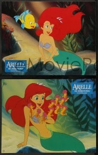 4r033 LITTLE MERMAID 16 German LCs '92 images of Ariel & cast, Disney underwater cartoon!