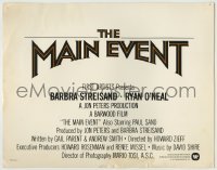 4s264 MAIN EVENT color TC '79 Barbra Streisand, Ryan O'Neal, boxing, a true title card!