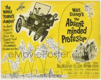 4s025 ABSENT-MINDED PROFESSOR TC '61 Walt Disney, Flubber, Fred MacMurray in the title role!