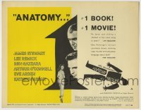 4s037 ANATOMY OF A MURDER TC '59 Otto Preminger, James Stewart, Lee Remick, classic Saul Bass art!