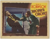 4s567 BROTHER ORCHID LC '40 c/u of tough Edward G Robinson taking a swing at Humphrey Bogart!