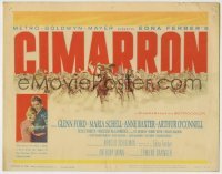4s091 CIMARRON TC '60 directed by Anthony Mann, Glenn Ford, Maria Schell, Edna Ferber, cool art!