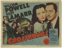 4s107 CROSSROADS TC '42 great close up of William Powell & sexy Hedy Lamarr, Basil Rathbone
