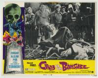 4s594 CRY OF THE BANSHEE LC #6 '70 medieval villagers look at Essy Persson about to burn!