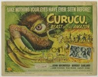 4s108 CURUCU, BEAST OF THE AMAZON TC '56 monster art by Reynold Brown, like you've never seen!