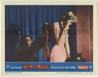 4s009 DIAL M FOR MURDER LC #2 '54 Hitchcock, killer Anthony Dawson sneaks up on Grace Kelly!