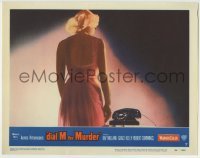 4s008 DIAL M FOR MURDER LC #7 '54 Alfred Hitchcock, classic image of Grace Kelly standing by phone