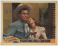 4s633 FIGHTING BILL CARSON LC '45 cowboy Buster Crabbe holding pretty unconscious Kaye Hughes!